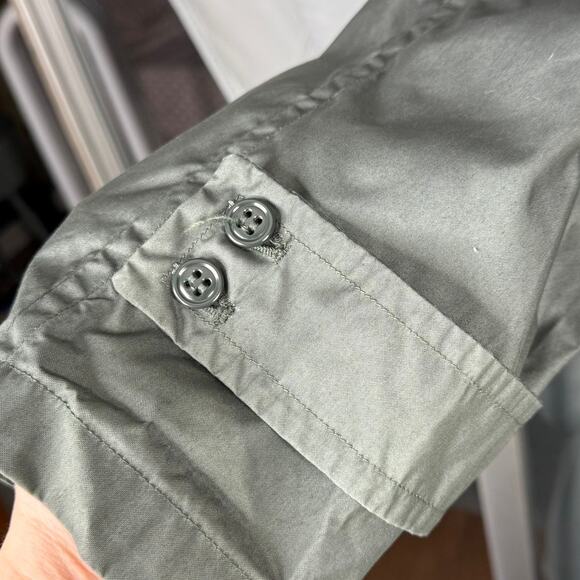 Vintage 60s Army Size 36 L Military Dark Academia MInimalist Rain/Trench Coat - Picture 8 of 9